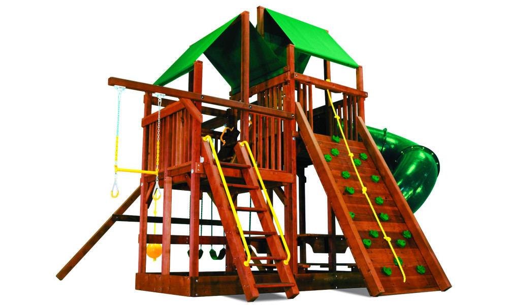 King Kong Clubhouse Pkg II with 360° Spiral Slide with Tarp